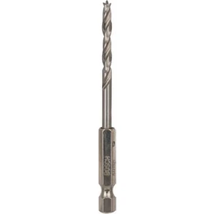 - Spiral Ahşap Matkap Ucu, 1/4" Altıgen Şaft - 4 X 43 X 88 Mm