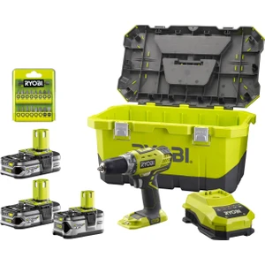 RCD1802LLL99T Üç Akülü 2 Vitesli Vidalama + 17 Parça Vidalama Seti(Lithium ion 18 V)