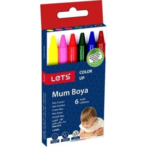Lets 6 Renk Metalik Jumbo Mum Boya L-6506