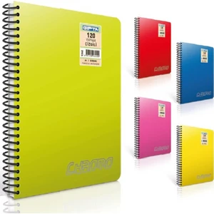 Chromo Spiralli Plastik Kapak Defter A5 60 Yaprak Kareli