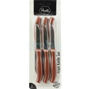 6'lı Meyve Bıçağı - Kahverengi