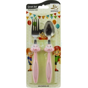 Barones Mama Çatal Kaşık Seti - Pembe