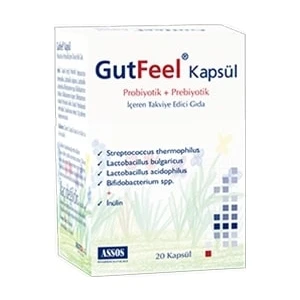 Gutfeel Probiotik Prebiotik 20 Kapsül