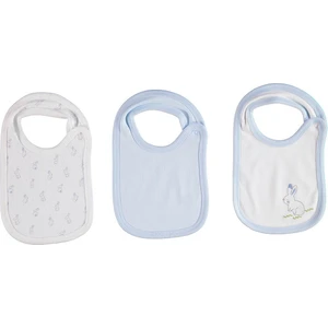 Organik Önlük 3lü Rabbit Boy Ekru-Mavi