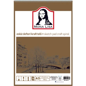 Mona Lisa Eskiz Defteri Kraft Telli A3 - 120 g