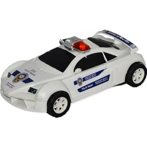 Can Oyuncak Poşette Sürtmeli Polis Arabası Beyaz