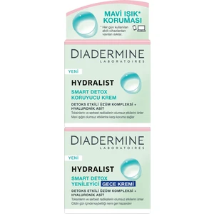 Hydralist Smart Detox Koruyucu Gündüz Kremi+Diadermine Hydralist Smart Detox Yenileyici Gece Kremi