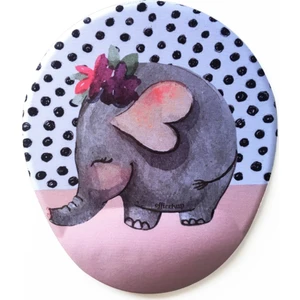 Office Küp Bilek Destekli Mouse Pad Pembe Fil