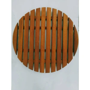 Tam Oval Duş Izgarası Tik 60x60cm