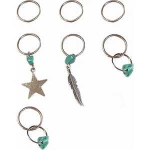 Turquoise Saç Küpesi Seti 7'li
