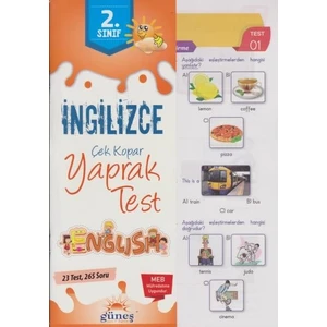 Güneşyolu Yapım Yayın 2. Sınıf İngilizce Çek Kopar Yaprak Test-Yeni