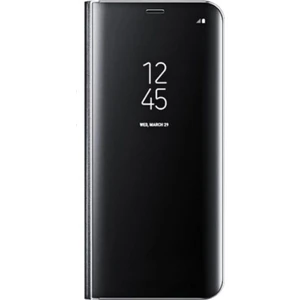 Xiaomi Mi Max 3 Aynalı Kapak Clear View Flip Cover Mirror Kılıf - Siyah