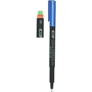 S Asetat Kalemi Mavi CD Permanent Marker Silgili