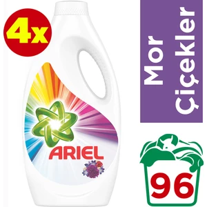 24 Yıkama 4'lü Paket Sıvı Çamaşır Deterjanı Mor Çiçekler