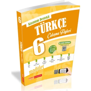 Kırmızı Beyaz Yayınlar Kazanım Destekli Türkçe Çalışma Föyleri 6.Sınıf