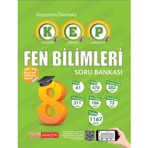 Kırmızı Beyaz Yayınlar Kazanım Destekli Fen Bilimleri Soru Bankası (KEP ) 8.Sınıf