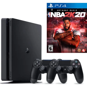 PS4 Slim 500 GB Oyun Konsolu + PS4 NBA 2K20 + 2. PS4 Kol