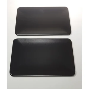 2 Adet 31*21 cm Mat Siyah Kayık Servis Tabağı