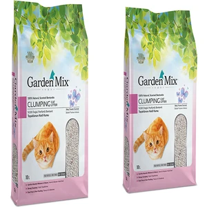 Gardenmix Bentonit Bebek Pudrası Kokulu İnce Taneli Kedi Kumu 10 l x 2 Adet