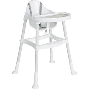 Basic Beyaz Mama Sandalyesi – Rahat, Güvenli ve Kolay Temizlenebilir Bebek Beslenme Koltuğu