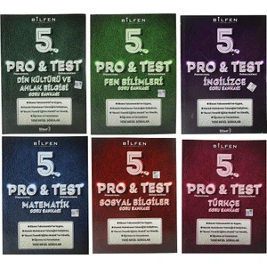 Bilfen Yayınları 5. Sınıf Pro & Test Soru Bankası Seti 6 Kitap