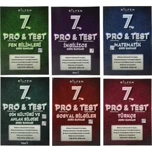 Bilfen Yayınları 7. Sınıf Pro & Test Soru Bankası Seti 6 Kitap