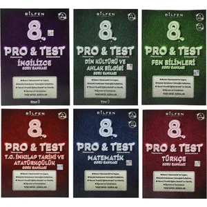 Bilfen Yayınları 8. Sınıf Pro & Test Soru Bankası Seti 6 Kitap