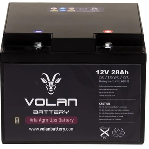 Volan Battery 12 Volt 28 Ah (Amper) Kuru Akü