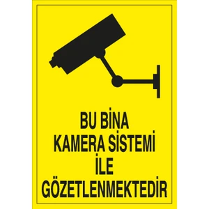 Canis Etiket Bu Bina Kamera Sistemi Ile Gözetlenmektedir Pvc-Leksan