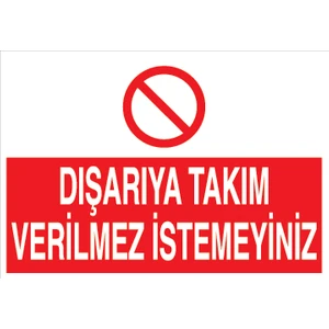Canis Etiket Dışarıya Takım Verilmez Istemeyiniz Pvc-Leksan