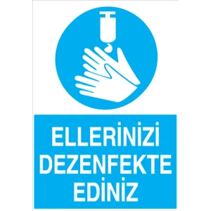 Canis Etiket Ellerinizi Dezenfekte Ediniz Pvc-Leksan