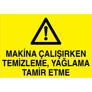 Canis Etiket Makina Çalışırken Temizleme, Yağlama Tamir Etme Sticker-Folyo