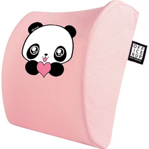 Office Küp Bel Yastığı Ofis Koltuk Minderi  Pembe Panda