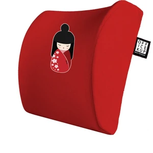 Office Küp Bel Yastığı Ofis Koltuk Minderi  Kırmızı Geisha