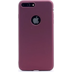 Tekno Grup Apple iPhone 6 Plus Ultra İnce Mat Silikon - Bordo + Cam Ekran Koruyucu