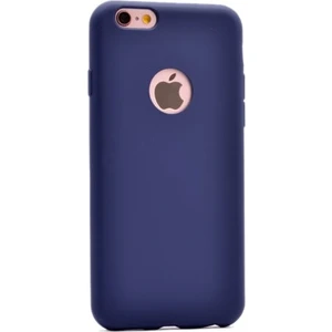 Tekno Grup Apple iPhone 6 Plus Ultra İnce Mat Silikon - Lacivert + Nano Ekran Koruyucu