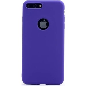 Tekno Grup Apple iPhone 7 Plus Ultra İnce Mat Silikon - Lacivert + Cam Ekran Koruyucu