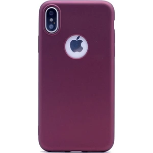 Tekno Grup Apple iPhone X Ultra İnce Mat Silikon - Bordo