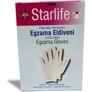 Pamuklu Koruyucu Egzama Eldiveni %100 Pamuklu