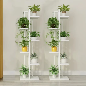 Boss Group Çiçeklik 6 Bölmeli Raf Metal Çerçeveli