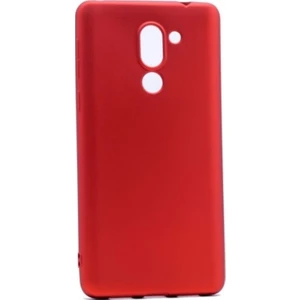 Tekno Grup Huawei Gr5 2017 Mat Premium Silikon Kılıf - Kırmızı + Cam Ekran Koruyucu