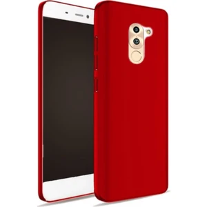 Tekno Grup Huawei Gr5 2017 Mat Premium Silikon Kılıf - Bordo + Cam Ekran Koruyucu