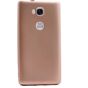 Tekno Grup Huawei Gr5 Mat Premium Silikon Kılıf - Gold + Cam Ekran Koruyucu