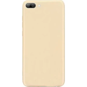 Tekno Grup Huawei Honor 10 Mat Premium Silikon Kılıf - Gold + Cam Ekran Koruyucu