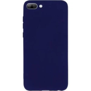 Tekno Grup Huawei Honor 10 Mat Premium Silikon Kılıf - Lacivert + Cam Ekran Koruyucu