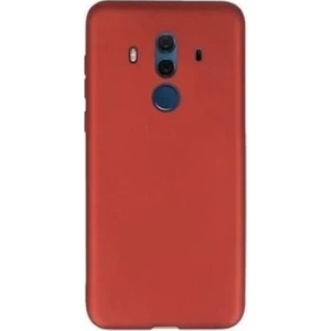 Tekno Grup Huawei Mate 10 Pro Mat Premium Silikon Kılıf - Kırmızı + 360 Full Body Ekran Koruma (Ön-Arka)
