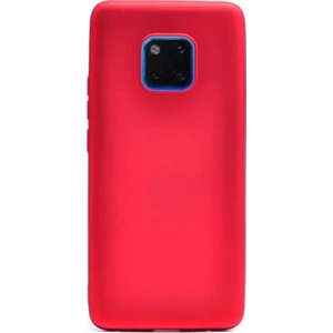 Tekno Grup Huawei Mate 20 Pro Mat Premium Silikon Kılıf - Kırmızı