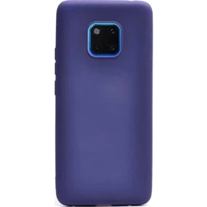 Tekno Grup Huawei Mate 20 Pro Mat Premium Silikon Kılıf - Lacivert
