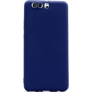 Tekno Grup Huawei P10 Plus Mat Premium Silikon Kılıf - Lacivert + Cam Ekran Koruyucu