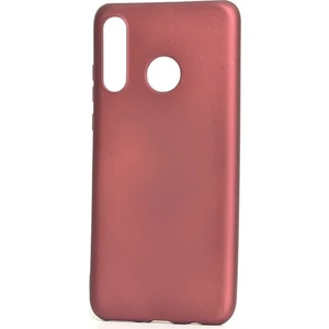Tekno Grup Huawei P30 Lite Kılıf Mat Premium Silikon Kılıf - Bordo + Tam Kaplayan 6D Nano Ekran Koruyucu